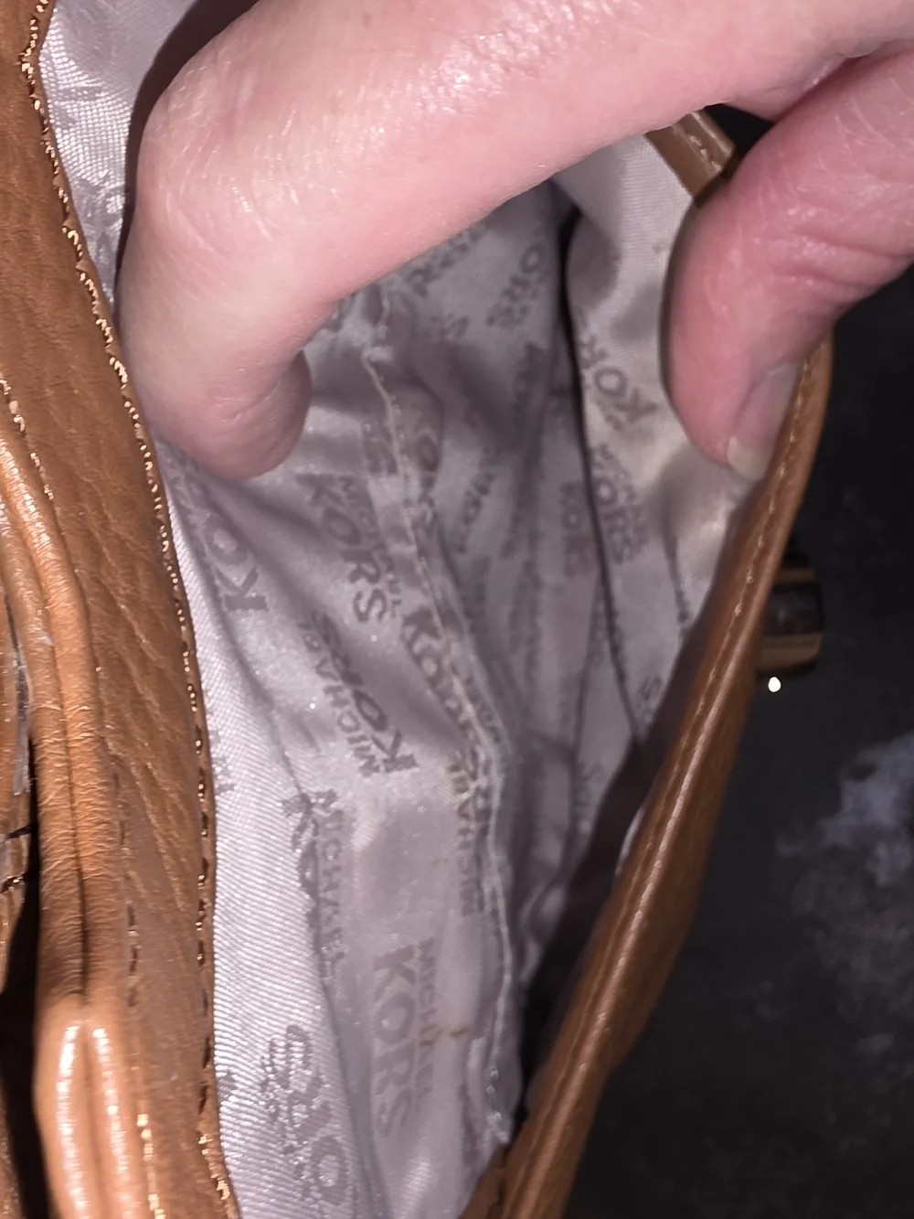 Michael Kors Caramel/Cognac Brown Leather Shoulder Bag